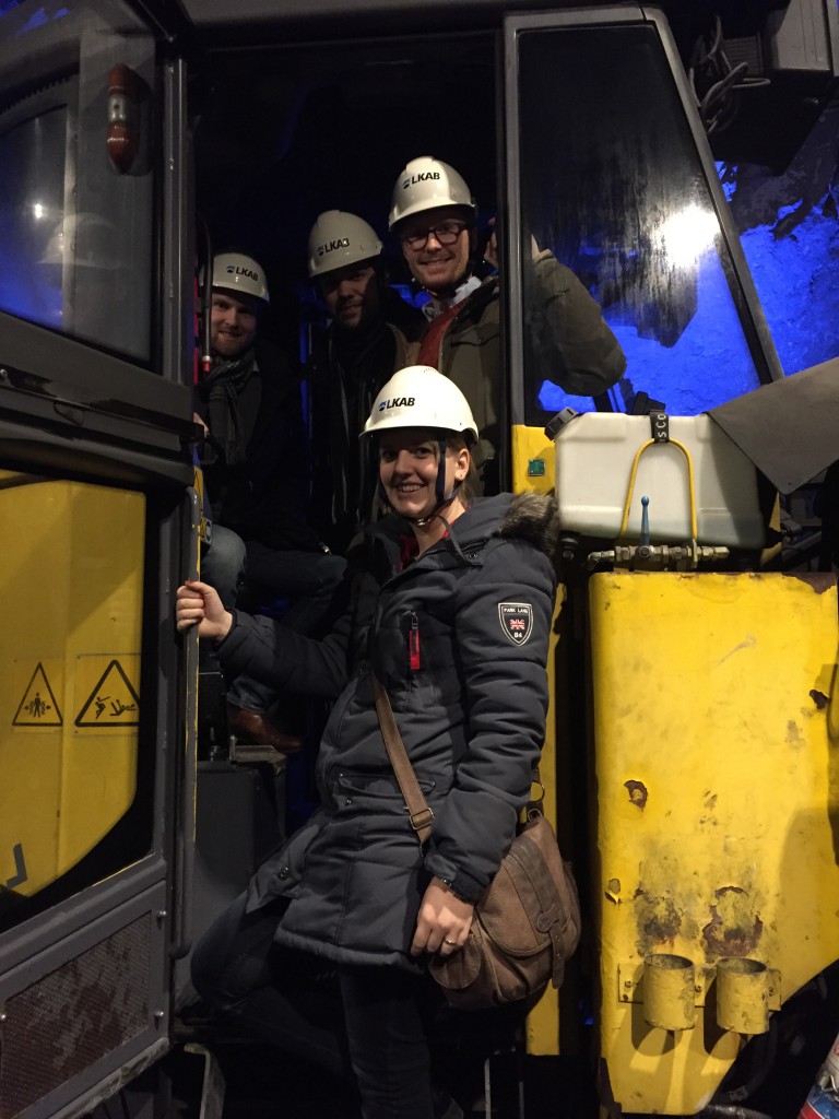 Never miss out on the opportunity to take a group photo in an old mining vessel.