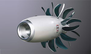 Open rotor konceptskiss © Safran