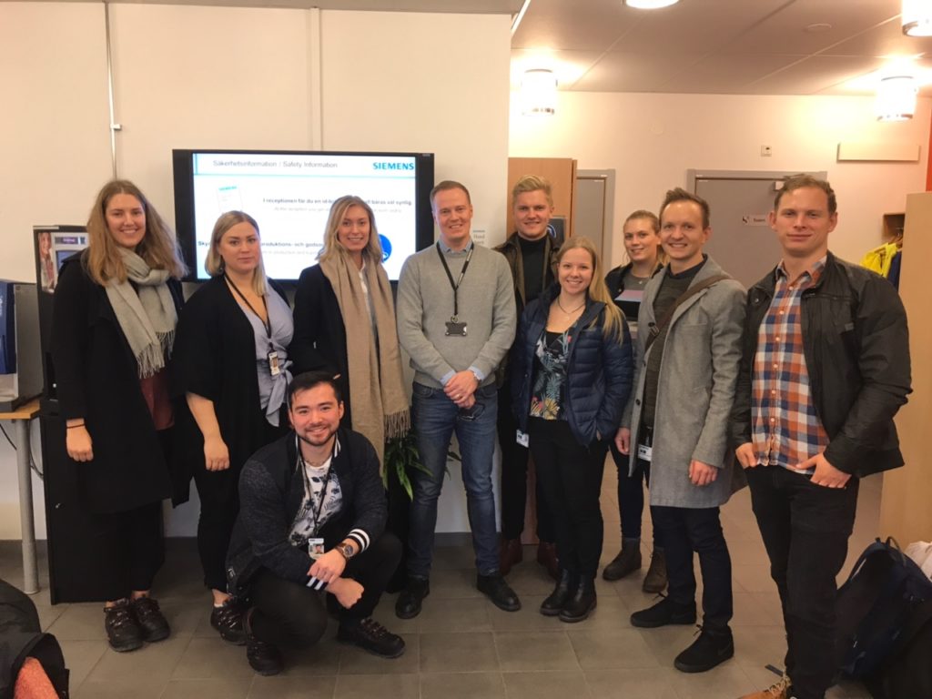  GKN and Siemens graduates - with Kim Halvorsen, the host and site manager, in the middle.